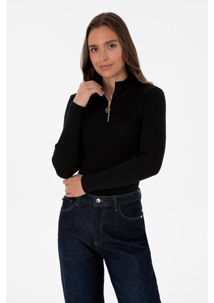 Kadın Siyah Kazak /triko 50316869-VR046