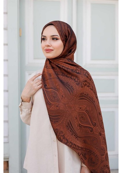 Etro Desen Premium Şal Fındık Kabuğu