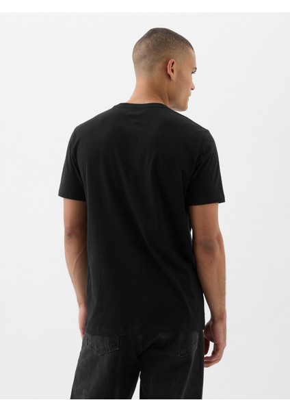 Erkek Siyah Everyday Soft Gap Logo T-Shirt