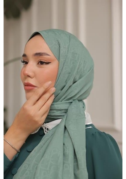 D Desen Şal Mint Yeşili fırsatları