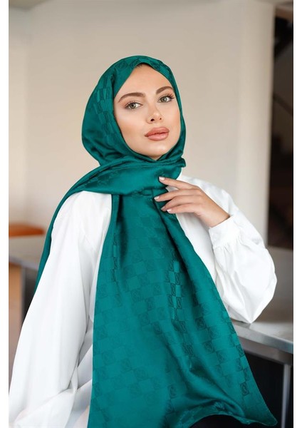 Dama Desen Şal Zümrüt modelleri