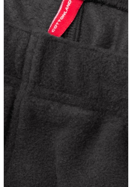 Erkek Patagonia Normal Bel Paçası Lastikli Jogger Polar Pantolon