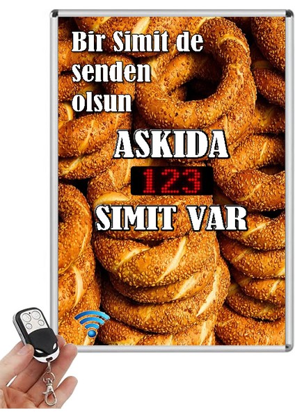 Askıda Simit LED Sayıcı (Uzaktan Kumandalı)