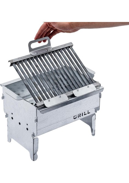 Katlanabilir Ayaklı Portatif Mangal - Paslanmaz - Argeus - Küçük - Taşıma Çantalı fırsatları