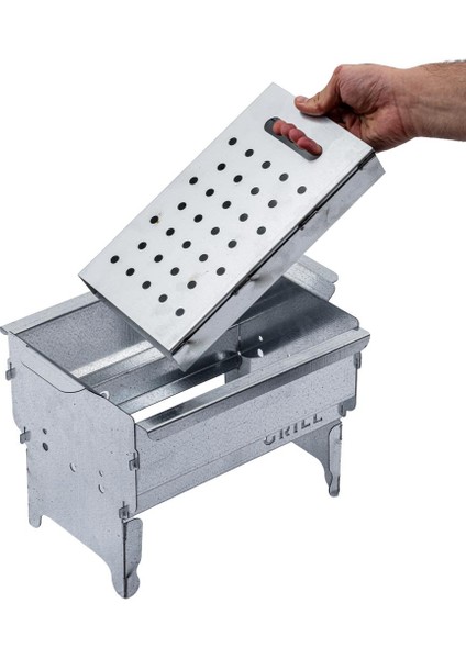 Katlanabilir Ayaklı Portatif Mangal - Paslanmaz - Argeus - Küçük - Taşıma Çantalı indirimleri