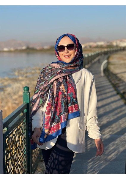 Etnik Desen Queen Şal Saks Mavi fiyatları