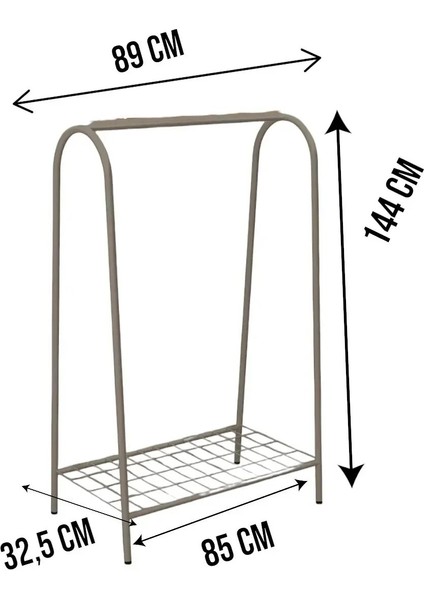 Metal 1 Raflı Metal Ayaklı Portmanto ve Raflı Konfeksiyon Askılığı Metal Ayaklı Elbise Askılığı fırsatları