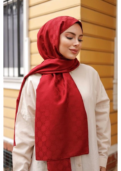 Dama Desen Şal Bordo modelleri