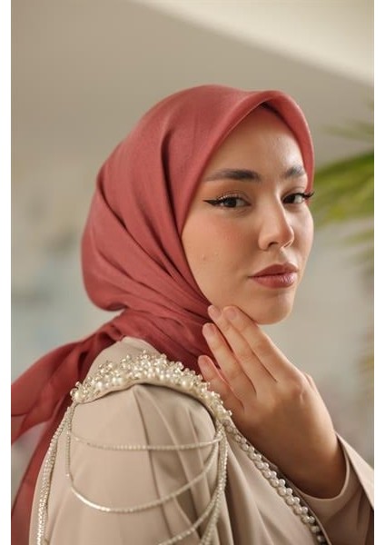 Abiye Eşarp Gül Kurusu
