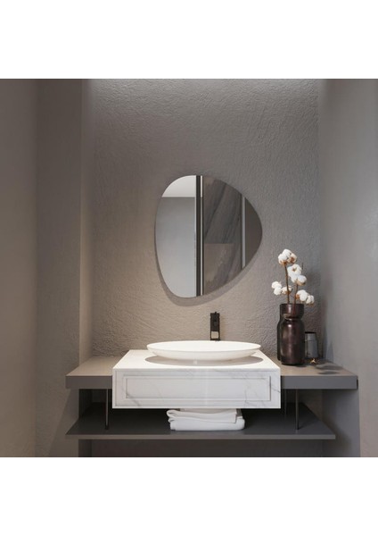 Soft Oval Organic Asimetrik Duvar Aynası – Modern Minimal Dekoratif Ayna fiyatları