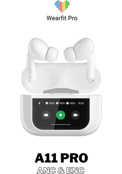 A11 Pro Anc Enc Dokunmatik Ekranlı Bluetooth Kulaklık