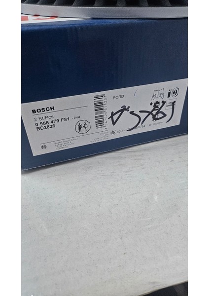 Ford Focus Fren Diski 282MM Çap 2018-2021 Arası JX61 1125 Aeb modelleri