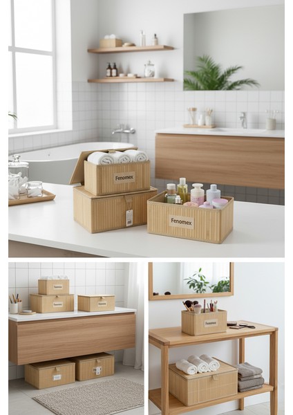 Bambu Organizer Çok Amaçlı Sepet 3'lü 1013 fiyatları