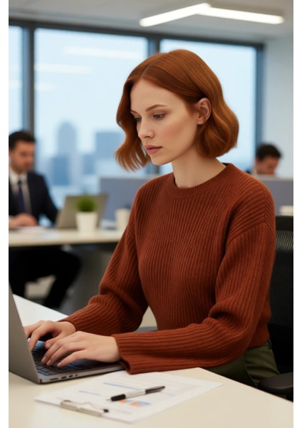 Kadın Gri %100 Akrilik Oversize Selanik Dokuma Bisiklet Yaka Ispanyol Kol Crop Triko Kazak fırsatları