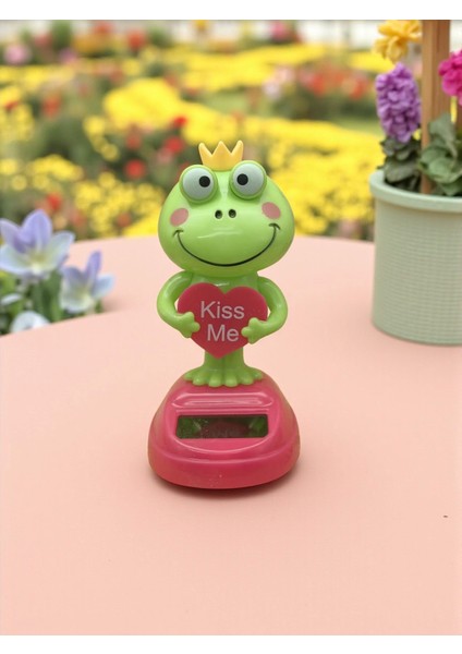 Kral Taçlı Kurbağa Solar Sallanan Figür – Araba ve Masa Dekoru (14 Cm) fiyatları