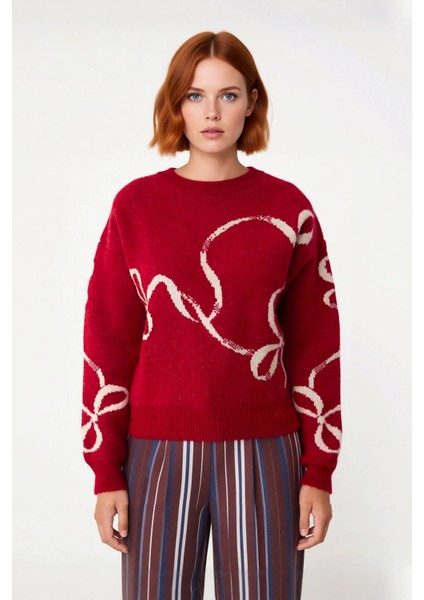 Kadınlar Için Kış Sezonu Günlük Kullanım Yılbaşı Temalı Desenli Konforlu Triko Kazak Kaliteli fiyatları