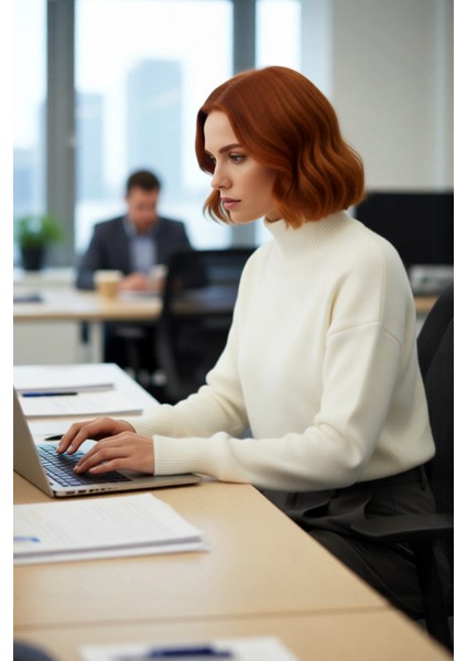 Kadın Düz Dokulu Oversize Triko Kazak Soğuk Günlerde Sıcaklık ve Rahatlığı Bir Arada Sunar