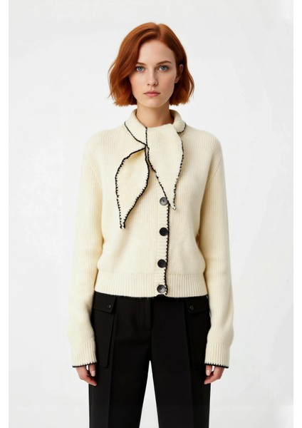 Kadın Casual Fular Yaka Triko Kazak Standart Kol ve Orta Kalınlık Sayesinde Gün Boyu Konfor. fiyatları