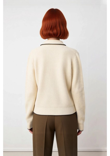 Kadın Casual Fular Yaka Triko Kazak Standart Kol ve Orta Kalınlık Sayesinde Gün Boyu Konfor. modelleri