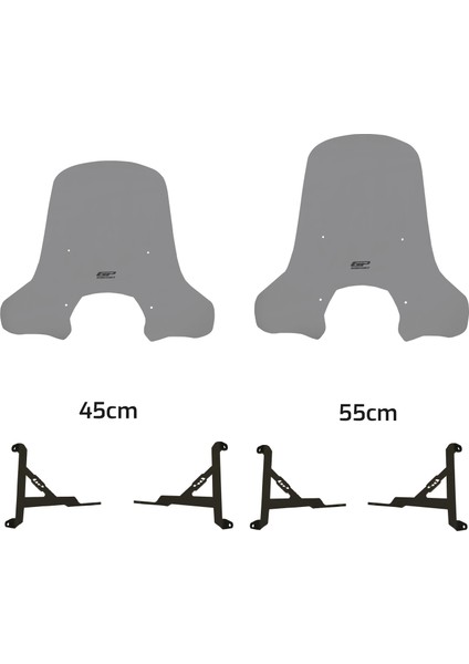 Lambretta X300 2023-2024 Uyumlu Ön Cam Füme 55 cm