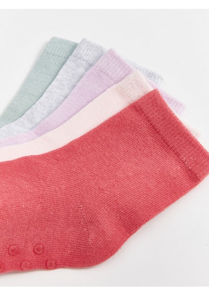 Lcw Baby Pembe Basic Kız Bebek Soket Çorap 5'li fırsatları
