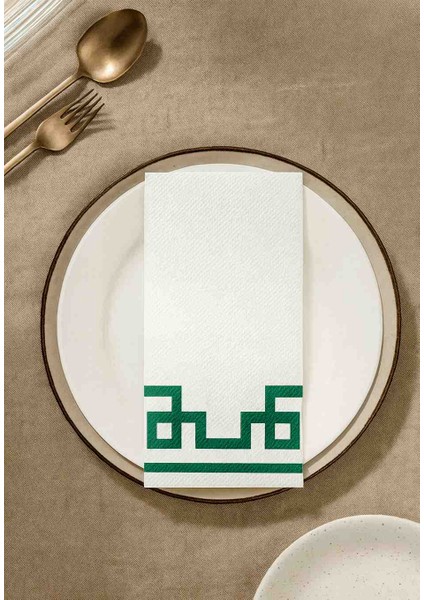 Luva Orman Yeşil Desen 50 'li Kutusuz Kağıt Airsoft Peçete