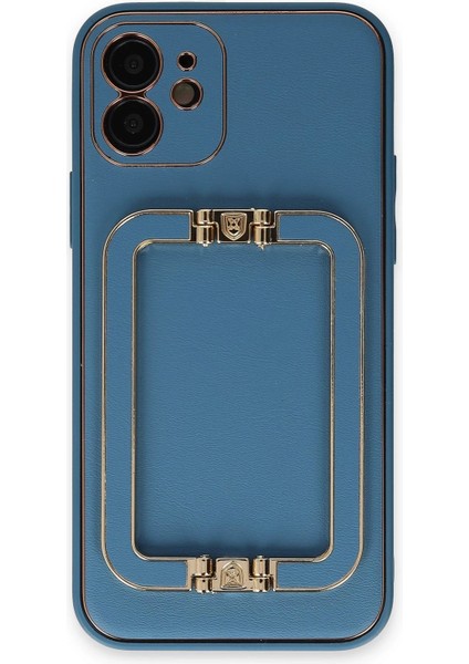 Newface iPhone 12 Kılıf Coco Elit Kapak - Mavi