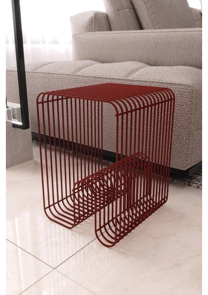 Viyana Tel Metal Tasarımlı Modern Paslanmaz Yan Sehpa, Dekoratif Metal Sehpa fırsatları