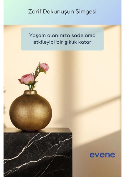 Vazo Küçük Vazo Masa Üstü Vazo Ev Dekorasyon Vazo Altın Renk Model 68 fiyatları