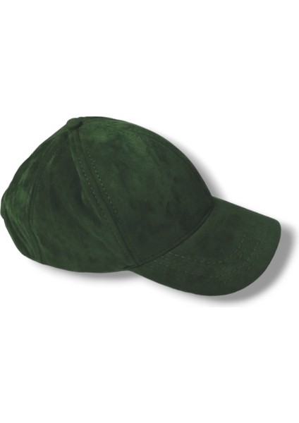Kadife Arkası Cırtlı Ayarlanabilir Unisex Kep Şapka Yeşil fiyatları