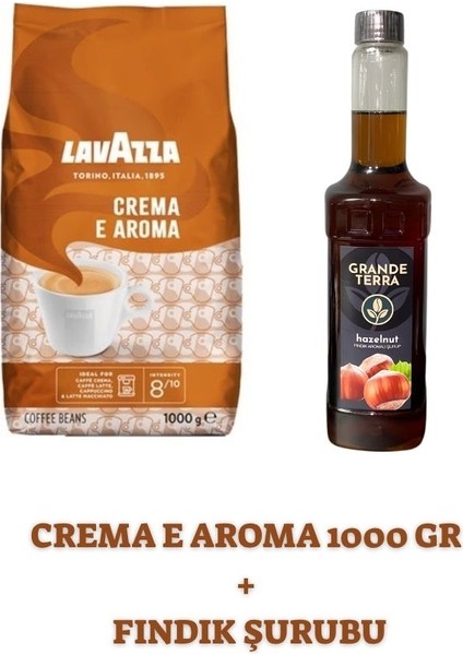 Crema E Aroma 1000 gr + Grande Terra Fındık Şurubu 750 ml Seti