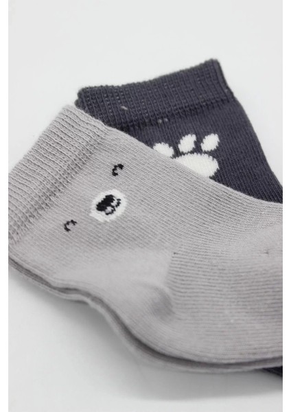 Bear Penye Soket Çorap 2'li Gri fırsatları