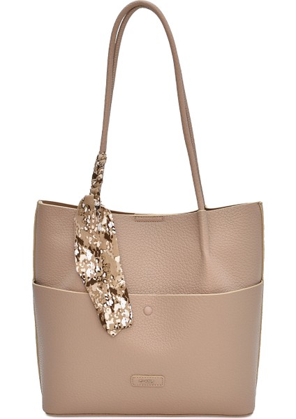 Şal Charm'lı Tote Kadın Omuz Çantası Elaris ELA01996