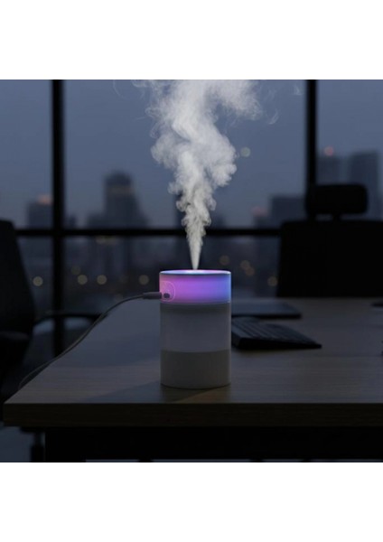 SD12 Taşınabilir Mini USB Hava Nemlendirici | Araç ve Ofis Için Renkli Işıklı