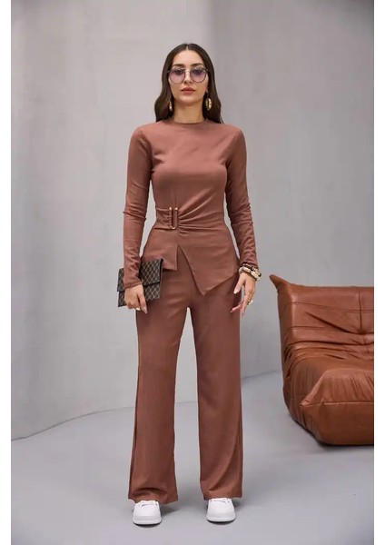 Yandan Tokalı Geniş Paça Takım modelleri