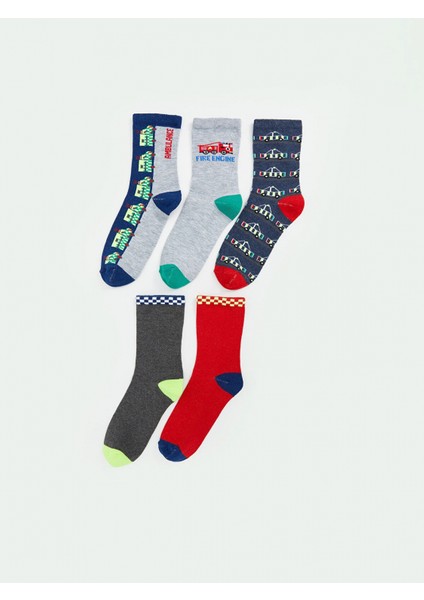Lcw Kids Karışık Desenli Erkek Çocuk Soket Çorap 5'li