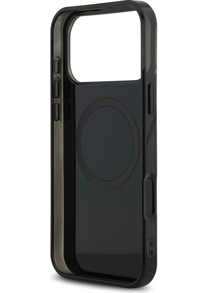 iPhone 17 Pro Max Kılıf Amg Orjinal Lisanslı Çift Katmanlı Büyük Logolu Petek Desenli Kapak Siyah