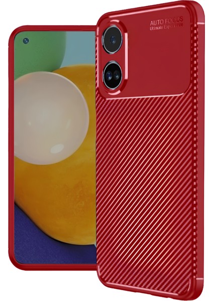 Oppo A38 Kamera Korumalı (Karbon Tasarım) Koruyucu Lüx Silikon Kılıf