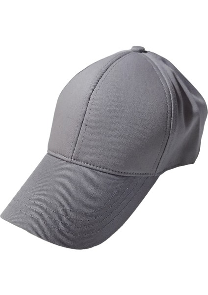 Arkası Ayarlı Basıc Şapka Unısex Açık Gri modelleri