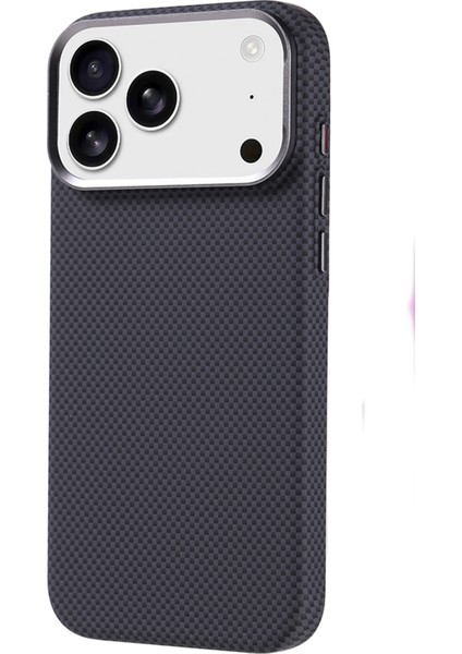Apple iPhone 17 Pro Max Uyumlu Magsafe Şarj Özellikli Karbon Fiber Premium Kapak Kılıf