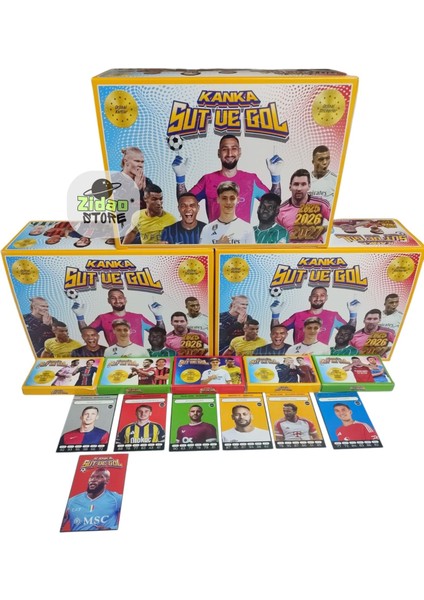 Kanka Şut ve Gol Yeni Sezon Transferler 10 Mini Kutu 60 Futbolcu Kartı 10 Sticker Hediye Seti Oyun Kağıtları modelleri