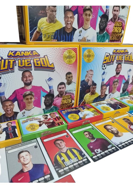 Kanka Şut ve Gol Yeni Sezon Transferler 10 Mini Kutu 60 Futbolcu Kartı 10 Sticker Hediye Seti Oyun Kağıtları fırsatları