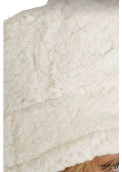 Kadın Teddy Bucket Kova Şapka Ekru modelleri