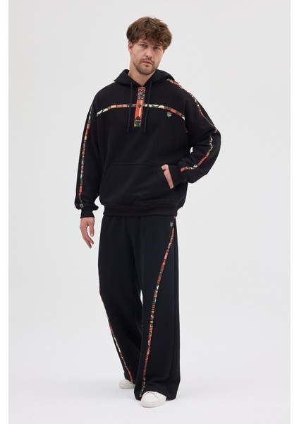 Unisex Rahat Bol Kesim "Havoc" Kapüşonlu Sweatshirt