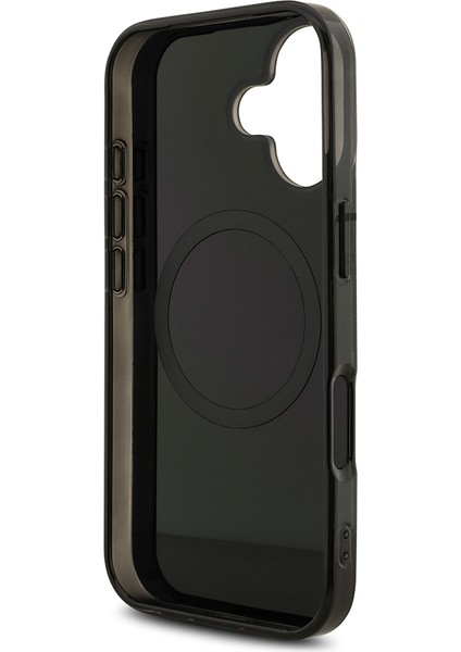 iPhone 17 Uyumlu Kılıf Amg Orjinal Lisanslı Çift Katmanlı Büyük Logolu Petek Desenli Kapak Siyah