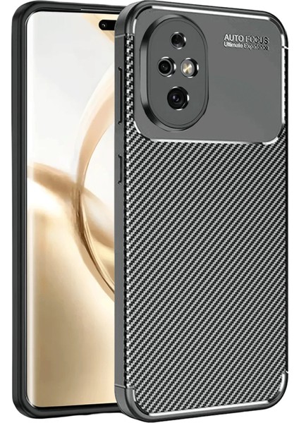Honor 200 Kamera Korumalı (Karbon Tasarım) Koruyucu Lüx Silikon Kılıf