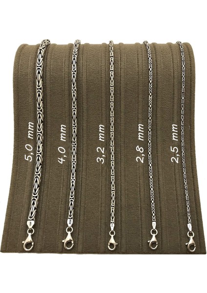 925 Ayar Gümüş Erkek Yuvarlak Kral Zincir Bileklik Künye Erkeğe Hediye MSB14