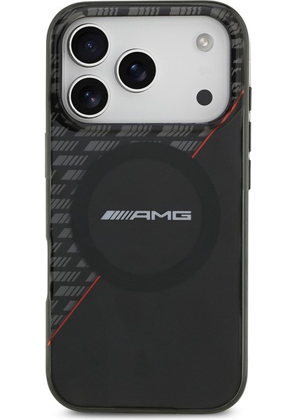 iPhone 17 Pro Kılıf Amg Lisanslı M-Safeli Çift Katmanlı Kırmızı Çapraz Çizgili Kapak Siyah-Kırmızı modelleri