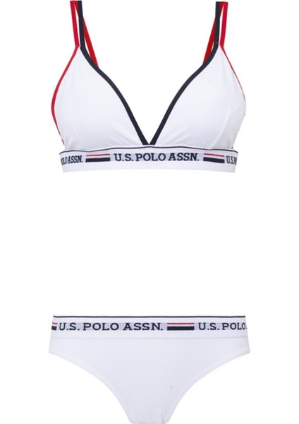 Us Polo Assn Kadın Büstiyer Slip Takım 66254 Beyaz fiyatları