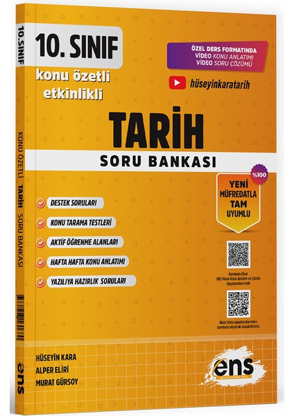 Yayınları 10. Sınıf Tarih Etkinlikli Soru Bankası Ens Yayınları